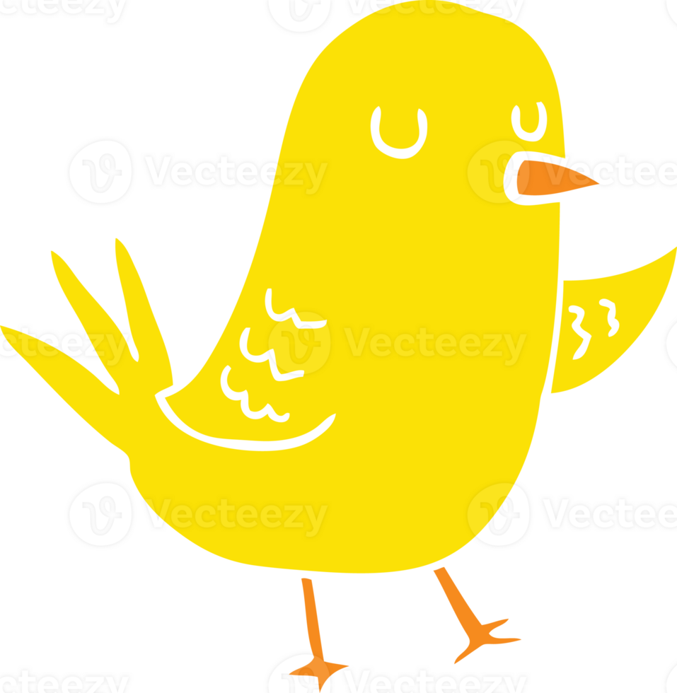 flat color style cartoon bird png