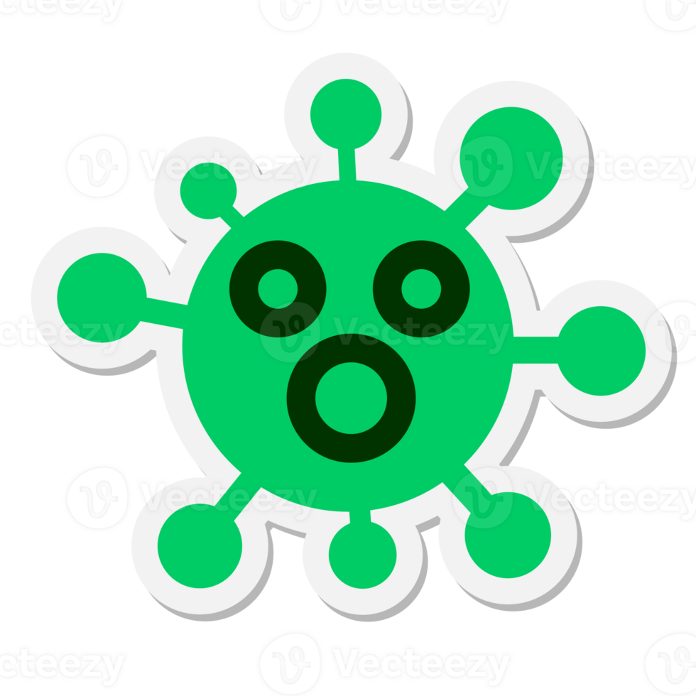 shocked virus sticker png
