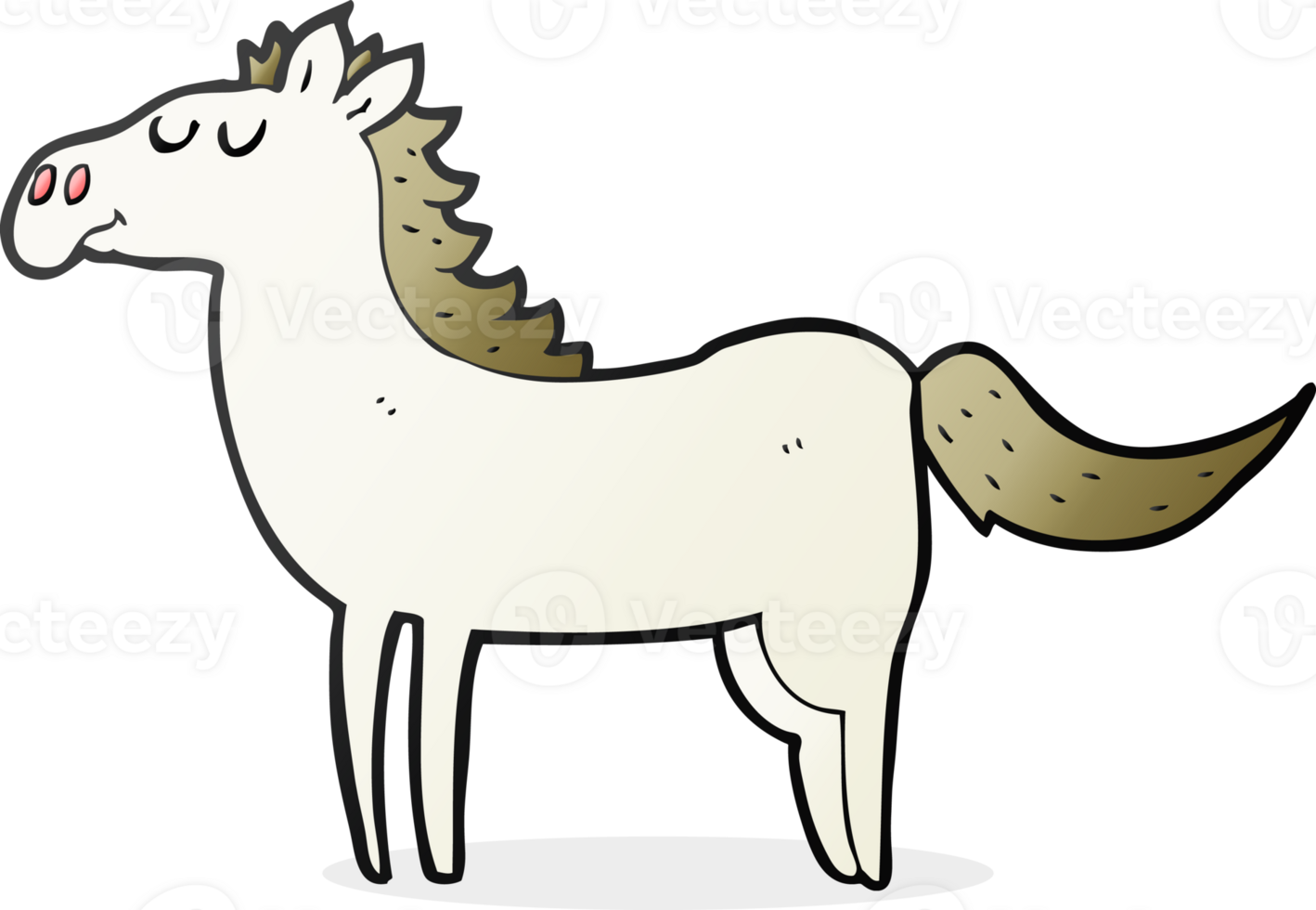 hand drawn cartoon horse png