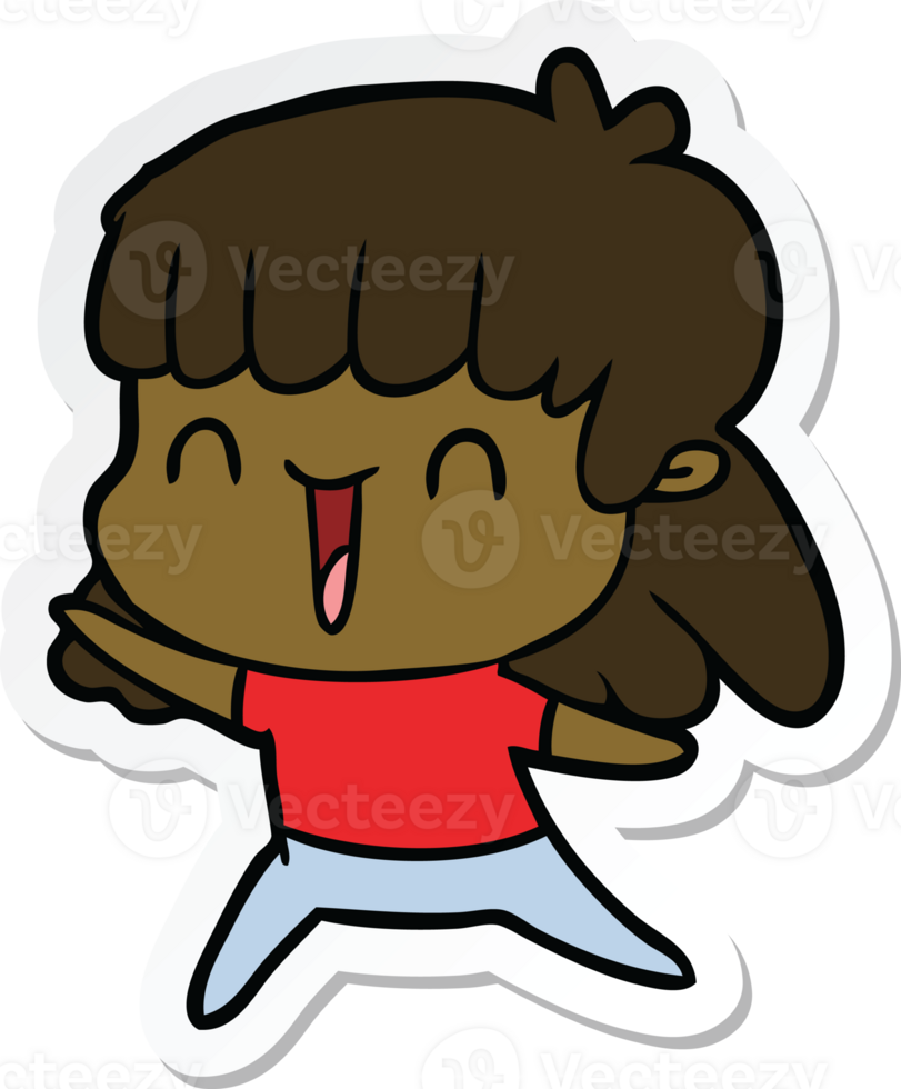sticker of a cartoon woman png