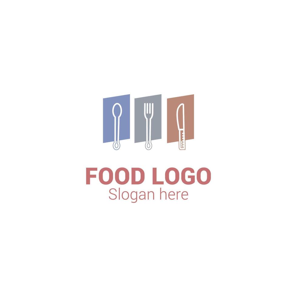 vector logo design food concept symbol knife, fork, spoon.