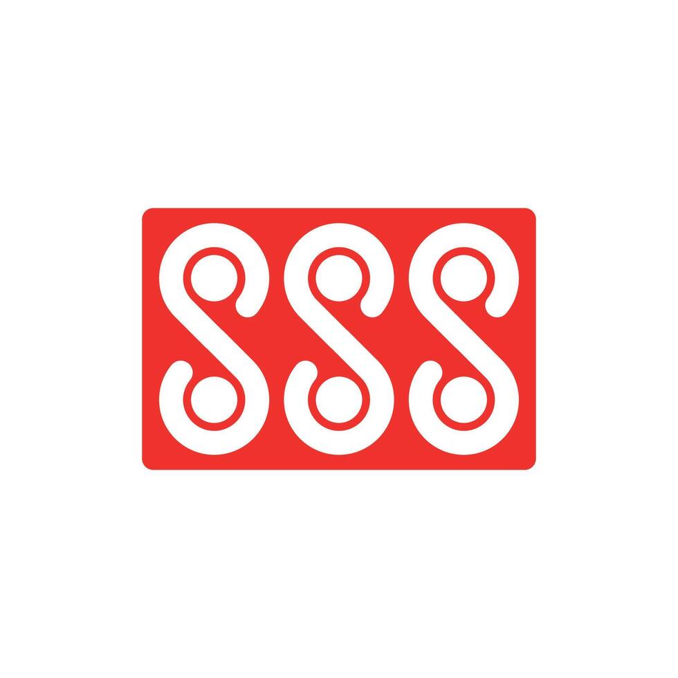 vector business logo design letter SSS.