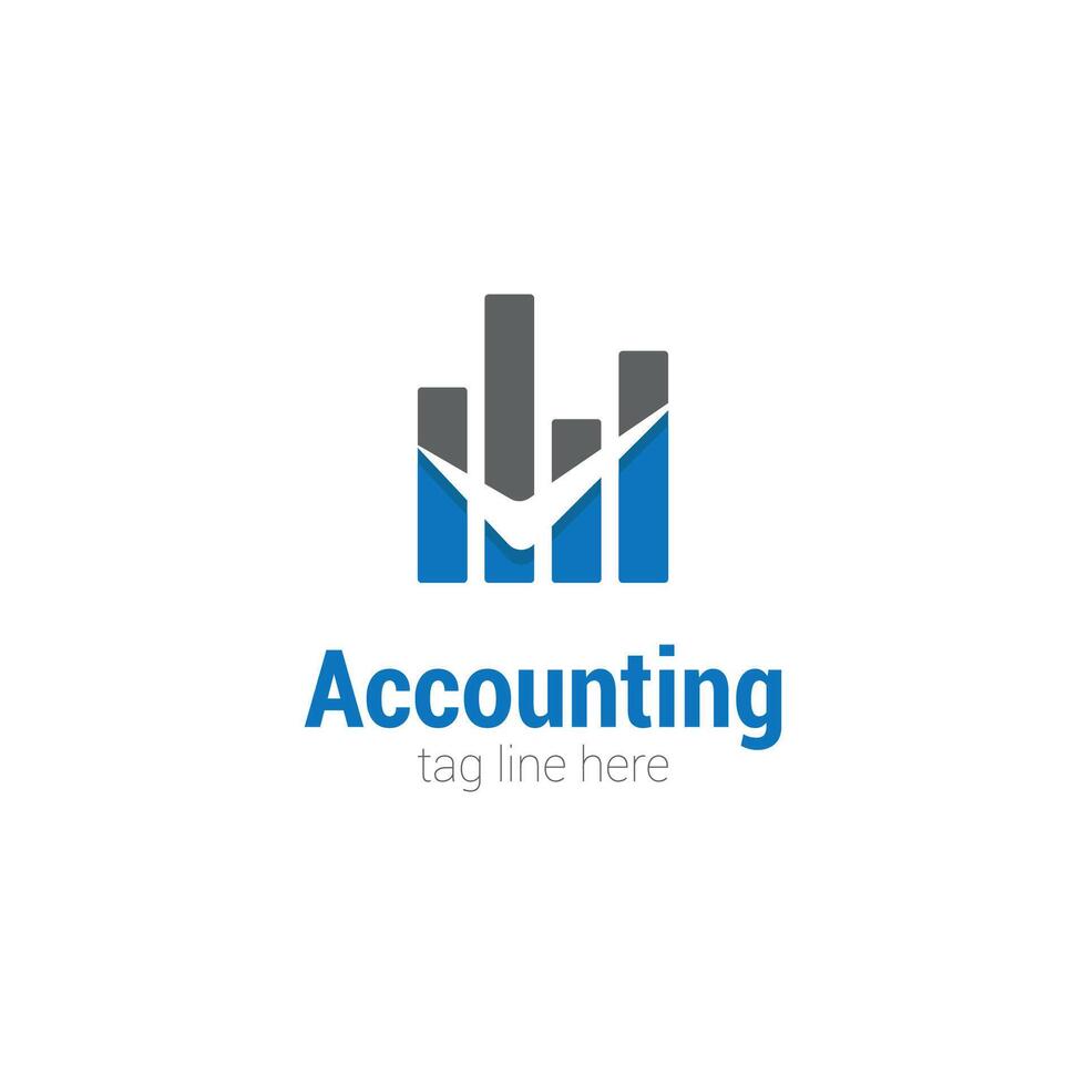 vector logo design accounting chart.