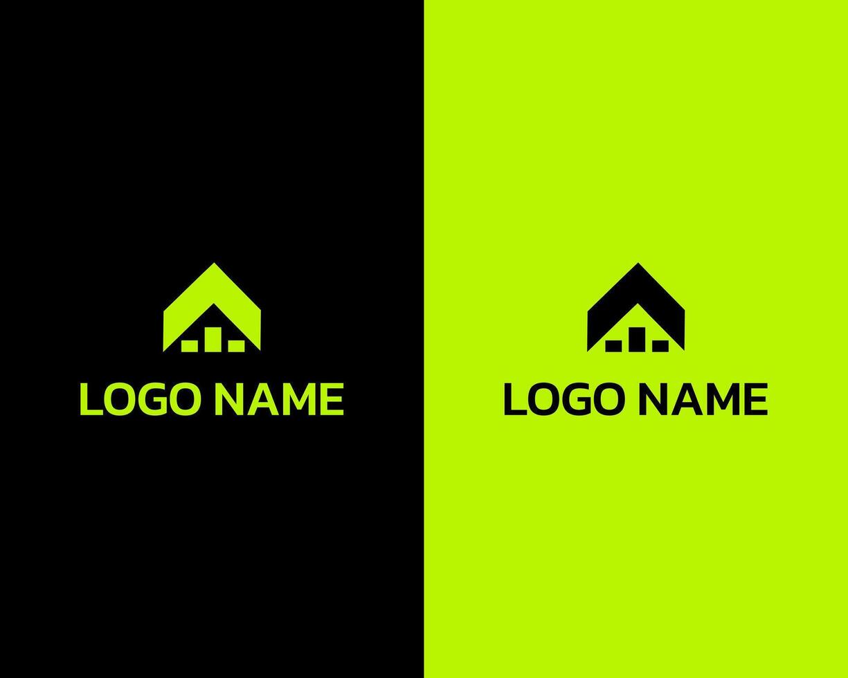 financiero hogar icono logo diseño modelo vector