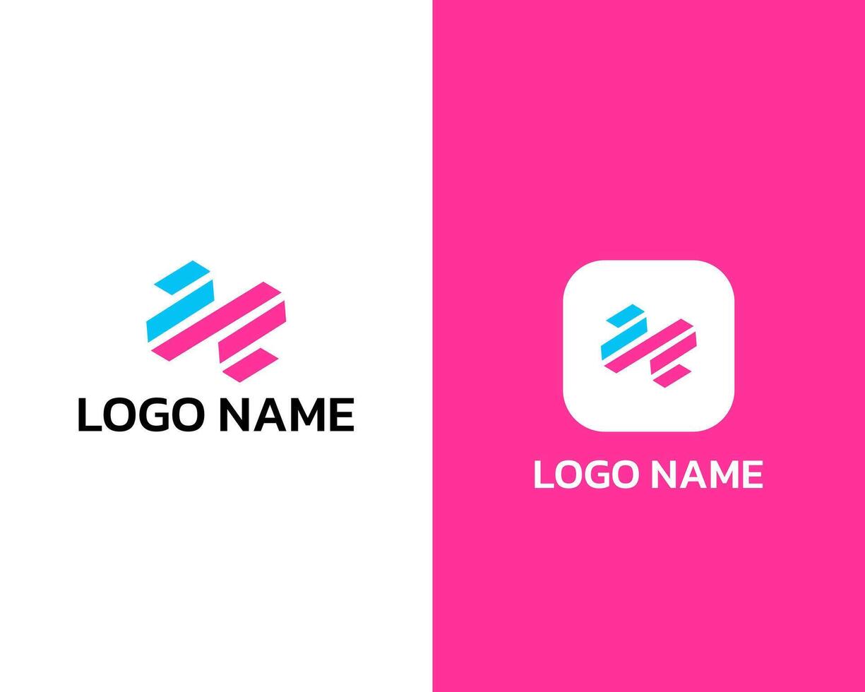 Abstract Letter W Modern Monogram Business App Icon logo design template vector