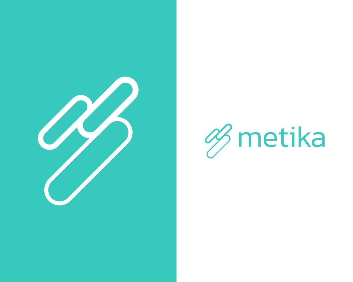 Minimalist m logo design template vector