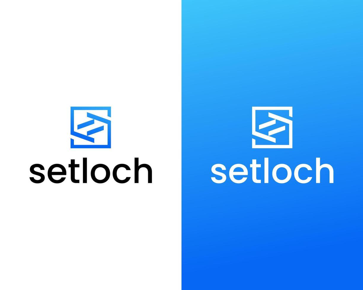 S Connection, link, Technology logo design template design vector