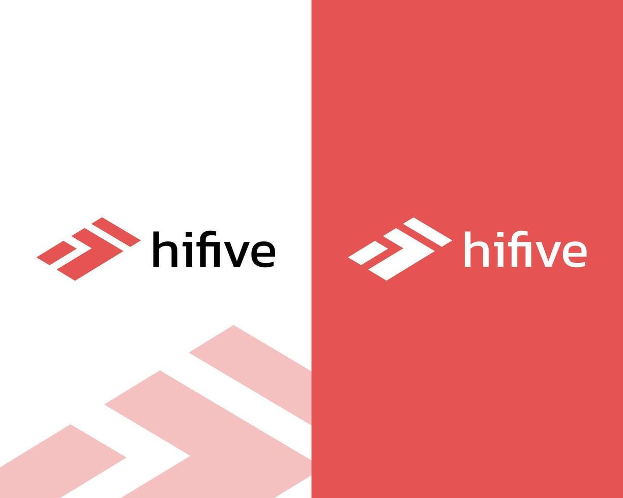 Creative and Minimal H Icon logo with 5 combination business logo mark vector