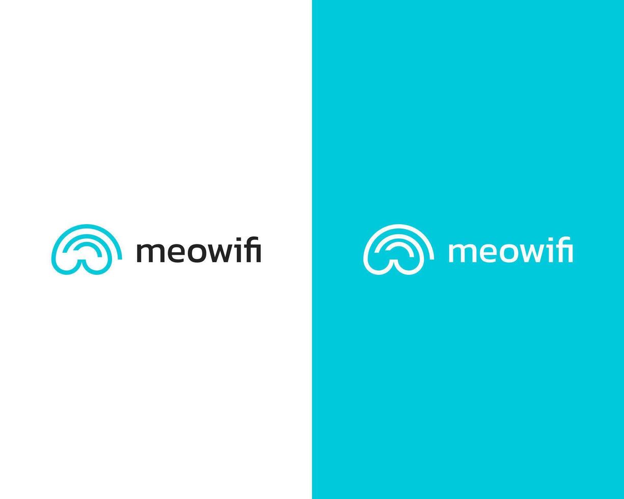 MB Combination creative minimal WIFI Sign icon logo design template for branding vector