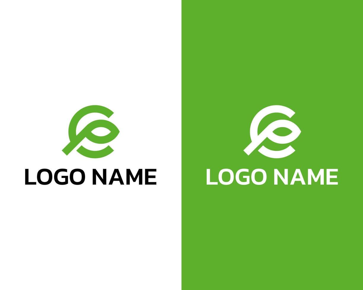 CP with Leaf icon modern Creative icon logo design vector for business