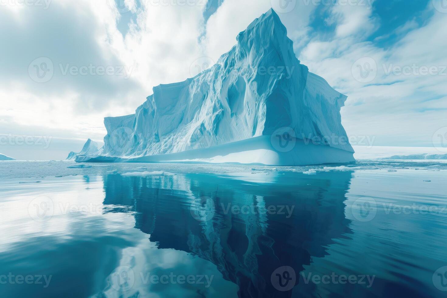 ai generado iceberg en Antártida, iceberg en polar regiones foto