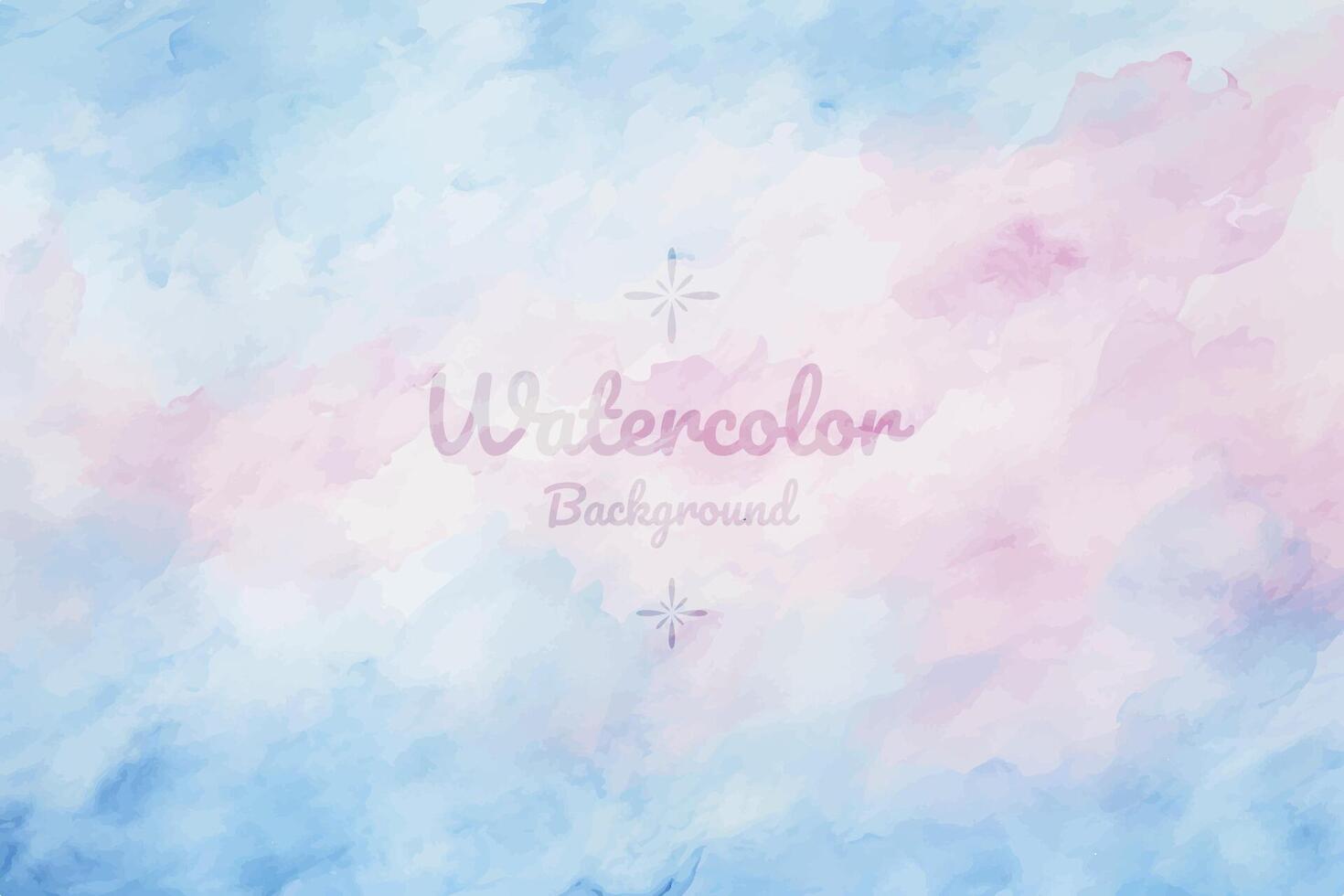 Soft Pink and Blue Watercolor Background on White Wall vector