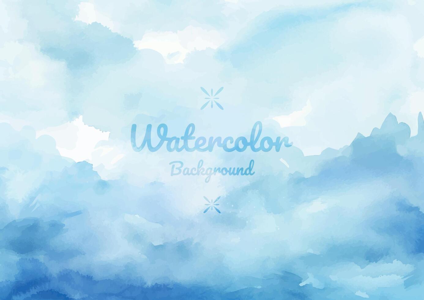 Large Blue Watercolor Paint Background vector