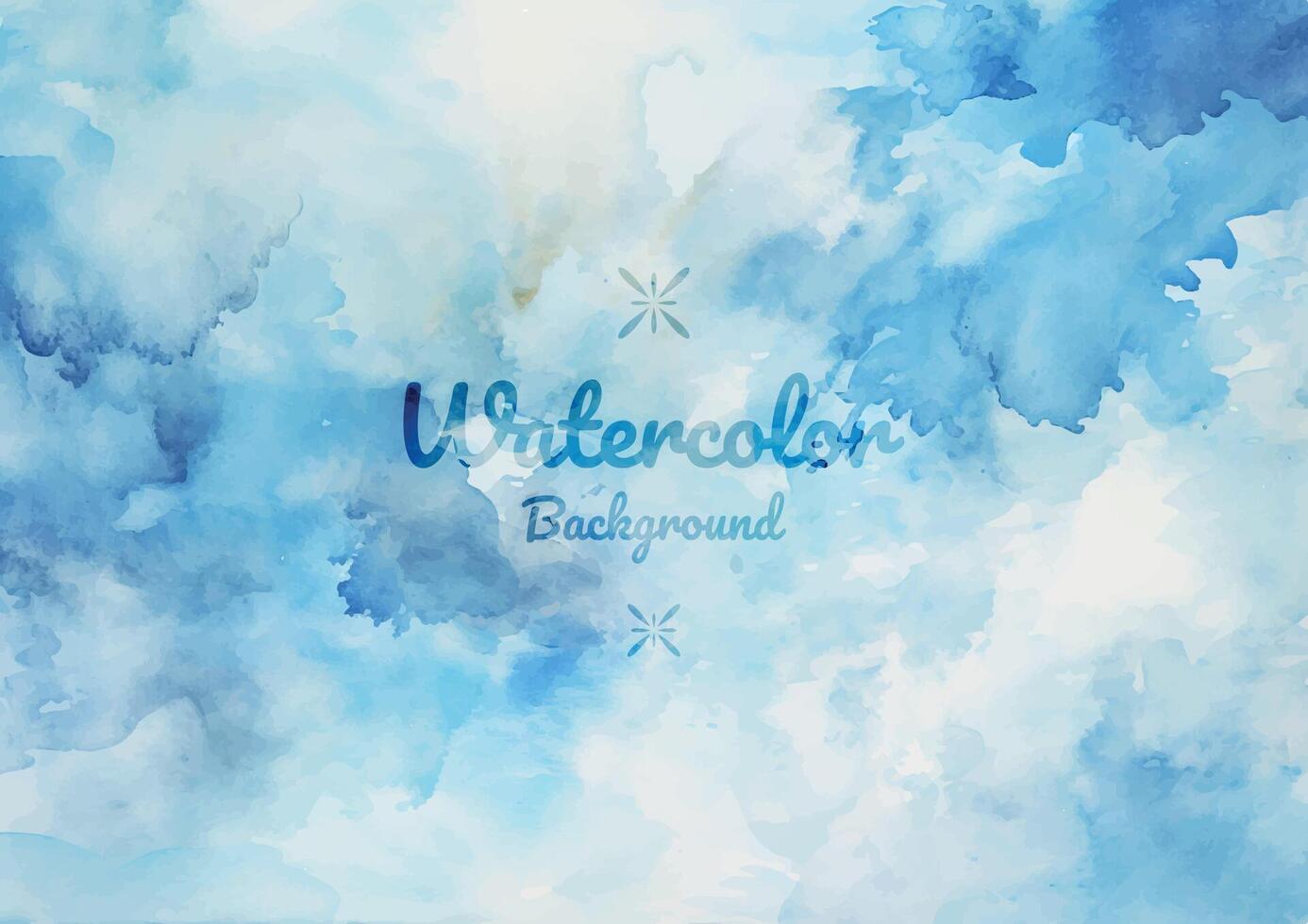 Vivid Blue Watercolor Paint Background vector