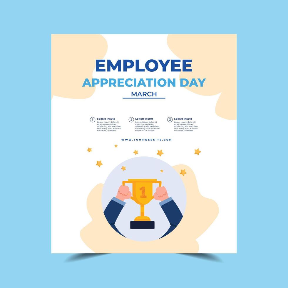 Flat employee appreciation day vertical poster template Flat employee appreciation day horizontal banners set vector