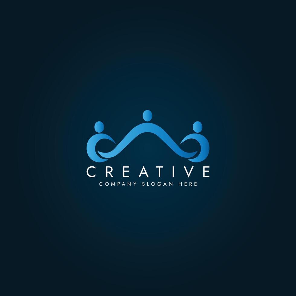 Community Logo Icon Design Vector Social Network People Group Illustration