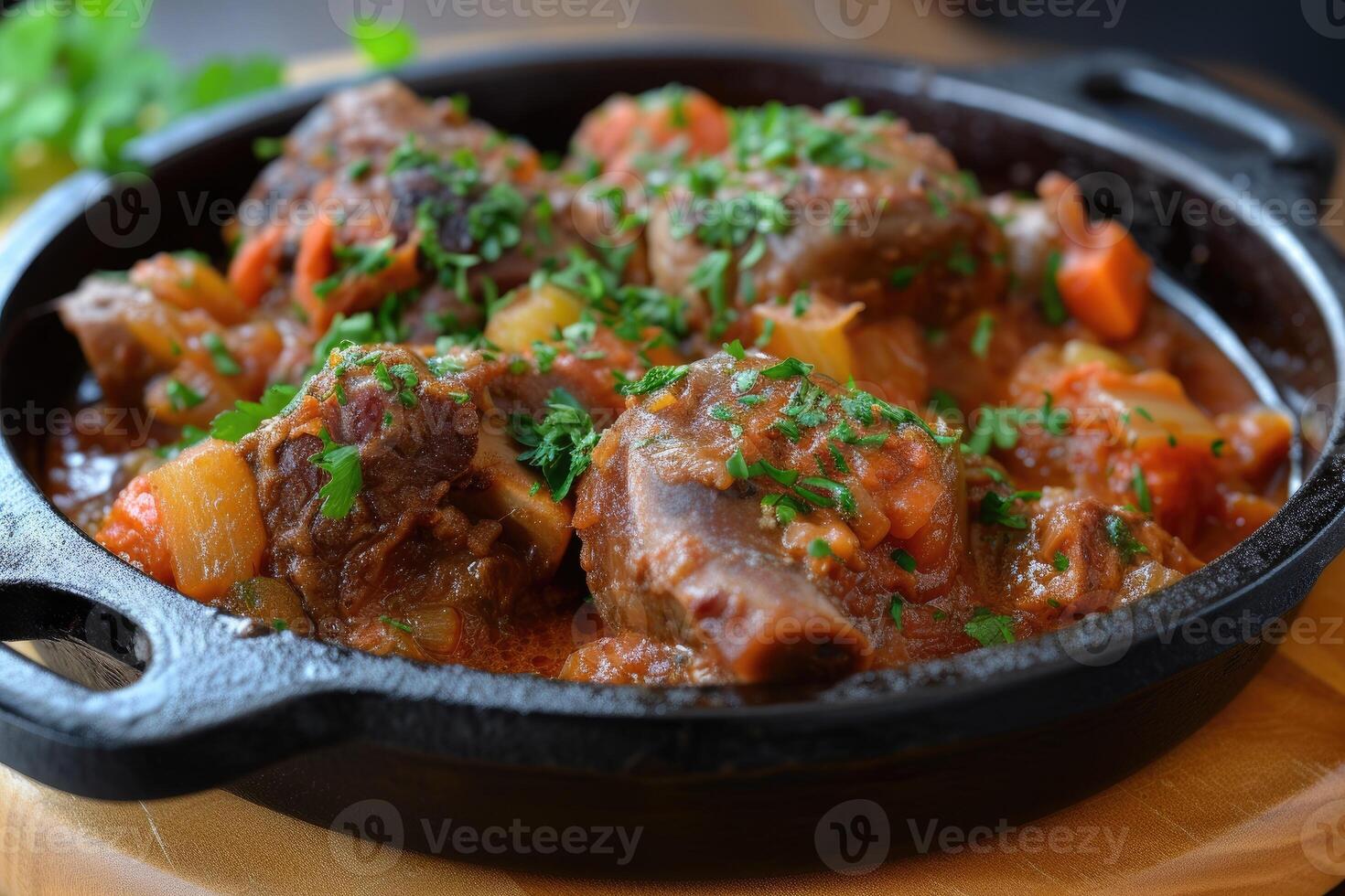 ai generado oferta y sabroso, osso buco - un clásico italiano plato. generativo ai foto