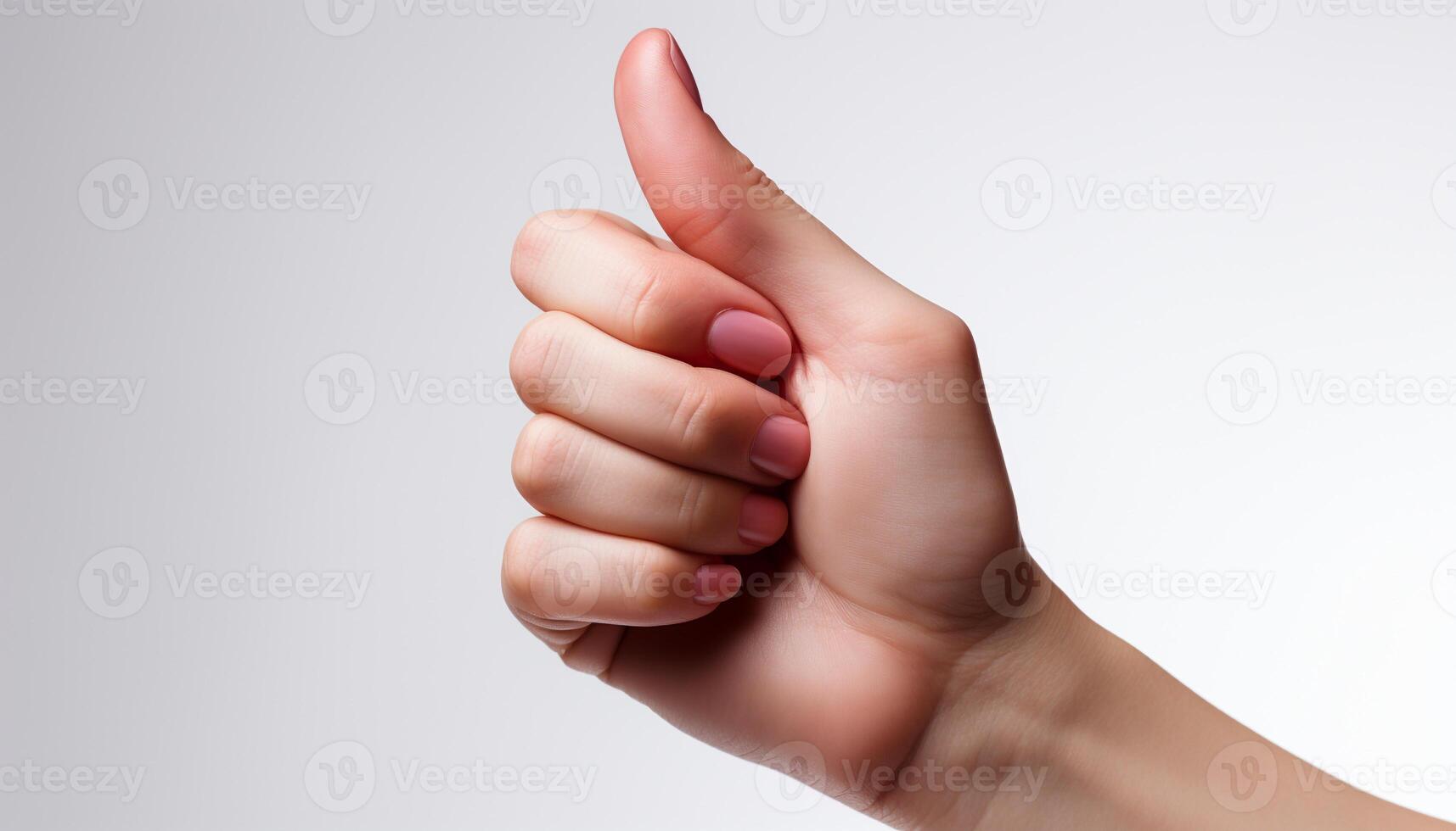 AI generated Thumb up, success, agreement a sign of support and satisfaction generated by AI photo