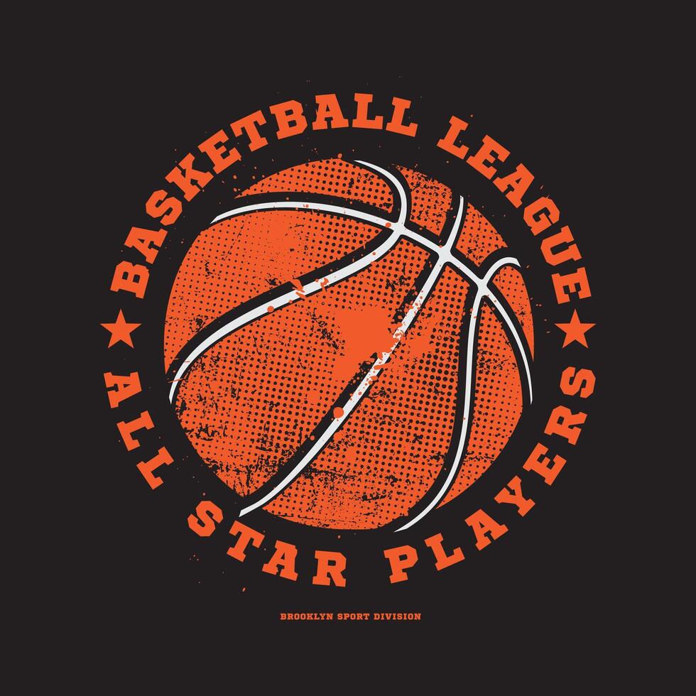 Basketball vector illustration and typography, perfect for t-shirts, hoodies, prints etc.