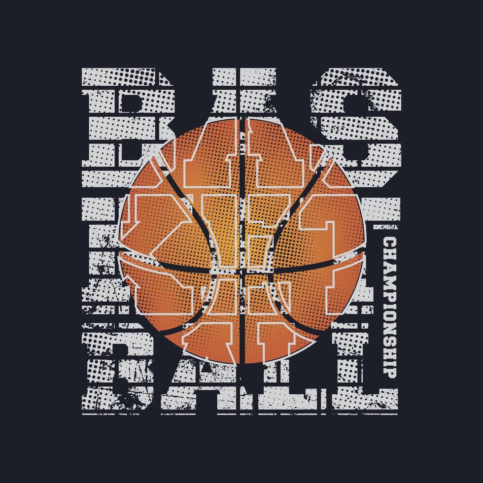 vector ilustración en el tema de baloncesto. camiseta gráficos, póster, bandera, volantes, impresión y tarjeta postal