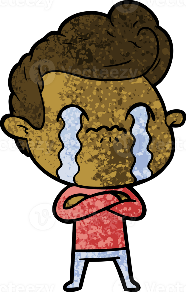 cartoon man crying png