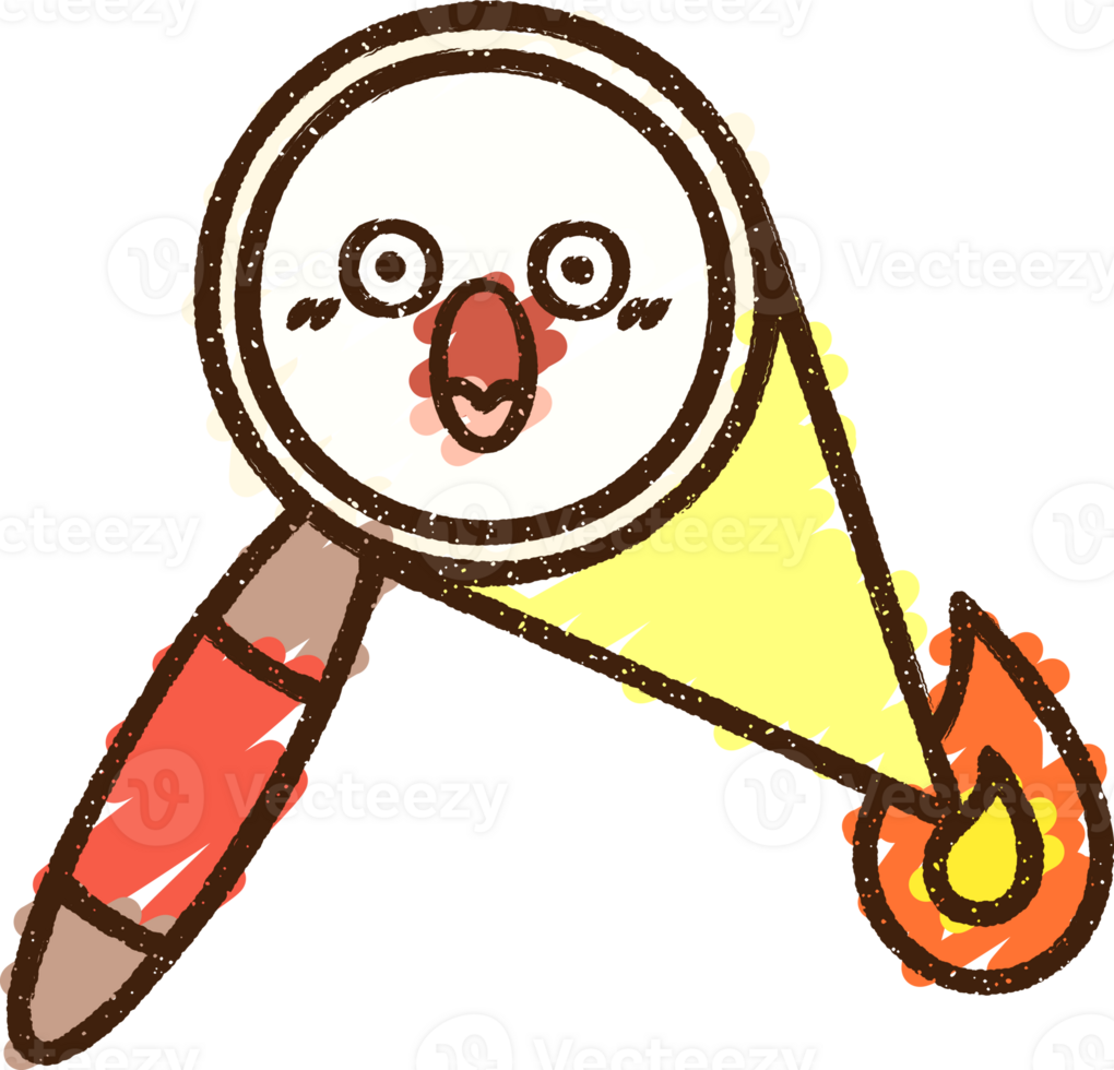 Magnifying Glass Chalk Drawing png