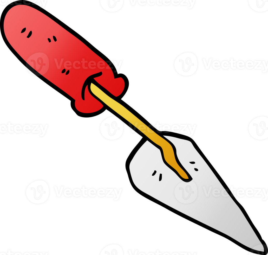 cartoon doodle trowel png