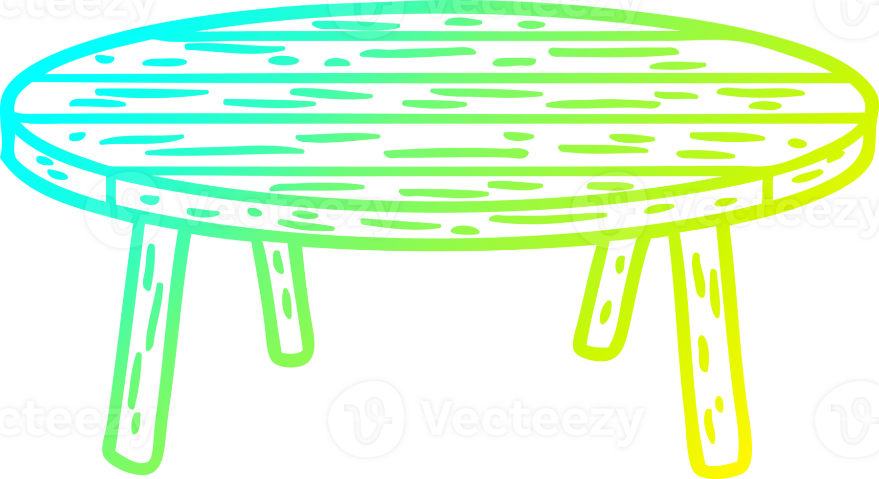 cold gradient line drawing of a wooden table png