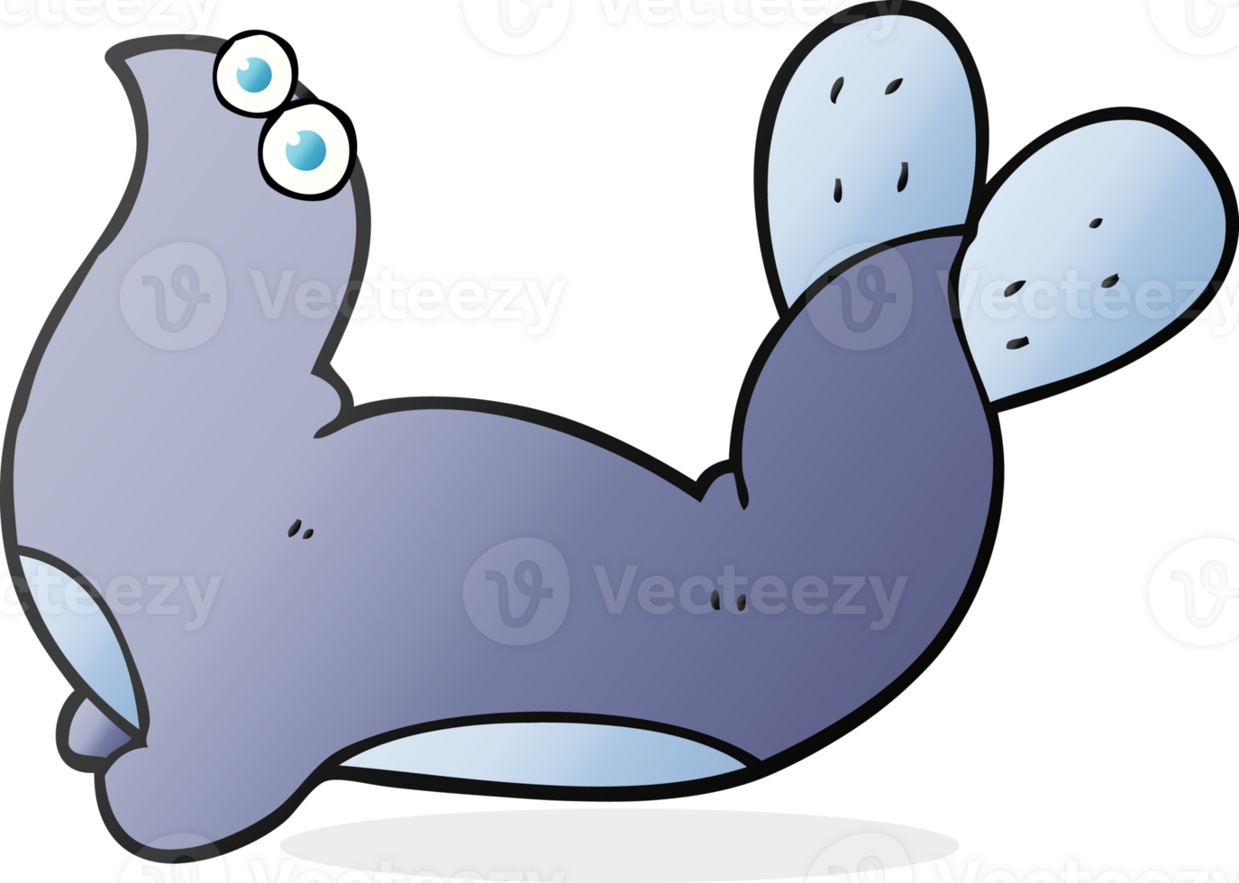 hand drawn cartoon seal png
