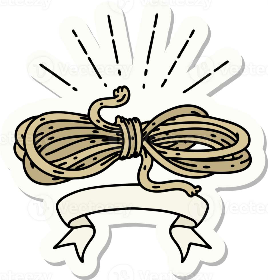 sticker of a tattoo style wound rope png