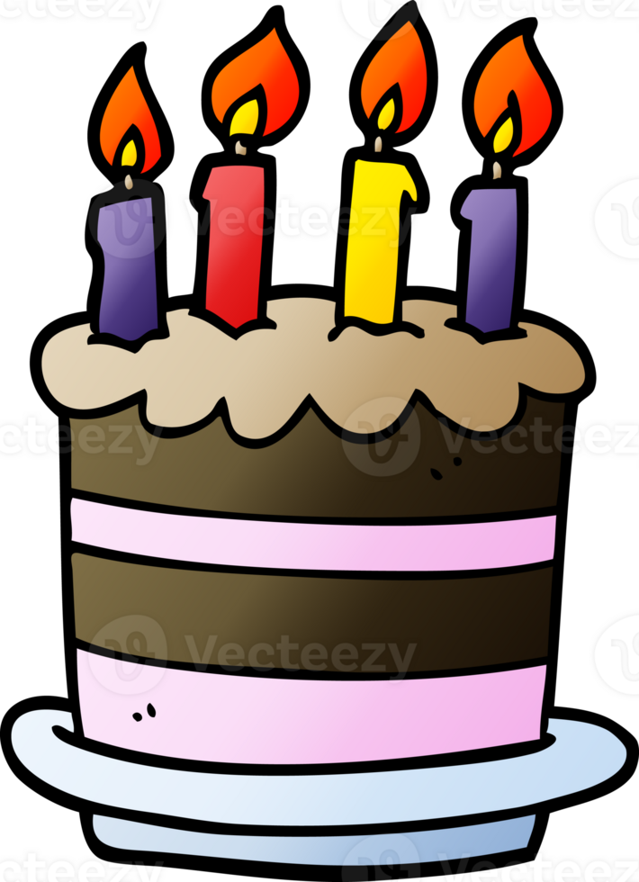 cartone animato scarabocchio compleanno torta png