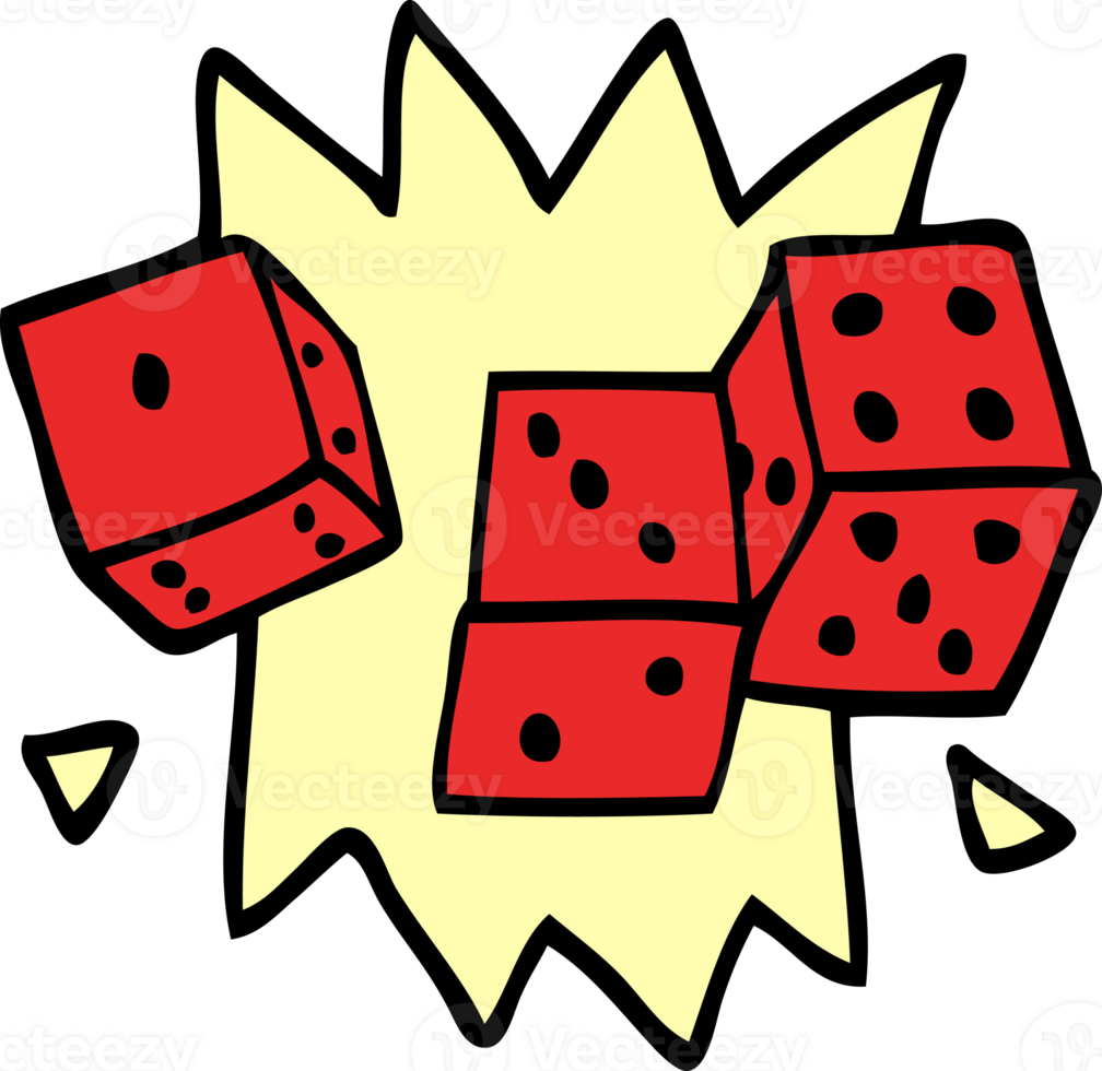 cartoon doodle rolling dice 40706121 PNG