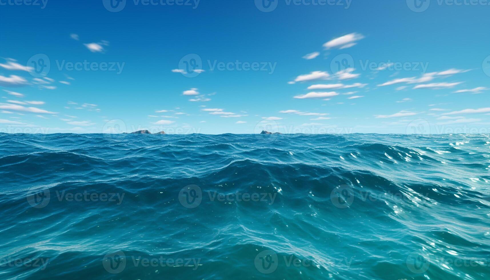 AI generated Blue wave reflects the beauty of nature in underwater adventure generated by AI photo