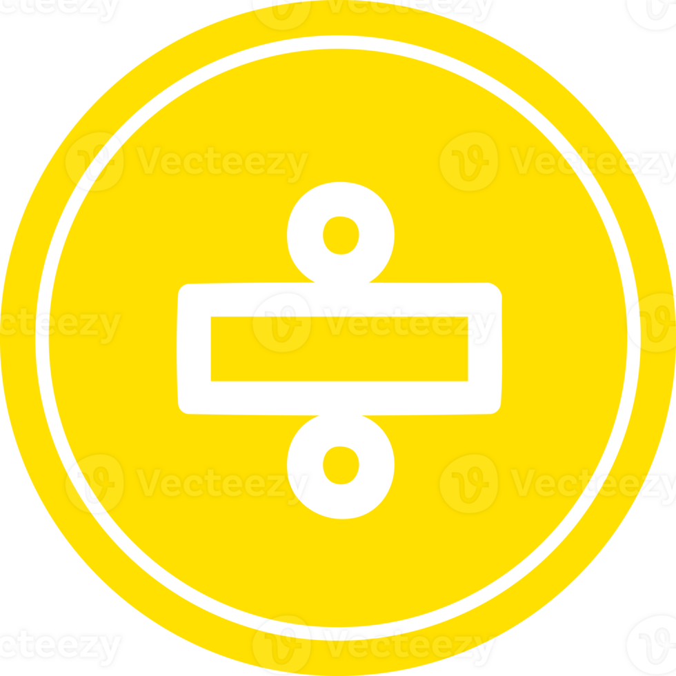 division sign circular icon symbol png
