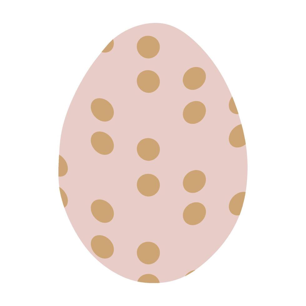 punteado Pascua de Resurrección huevo. vistoso fiesta elemento en elegante pastel paleta. vector plano dibujos animados ilustración aislado en blanco, diseño para pegatina, icono, decorativo plantilla, saludo tarjeta y tarjeta postal.