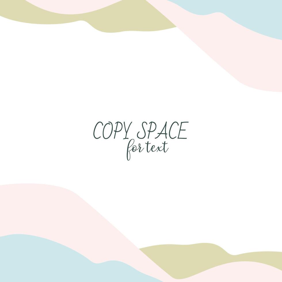 Colorful Spring background with Abstract Shapes and Space for Text. Vector Flat Cartoon Template for Design, Creativity, Social Media. Pastel Color Backdrop, Design Art Illustration, Graphic Pattern.