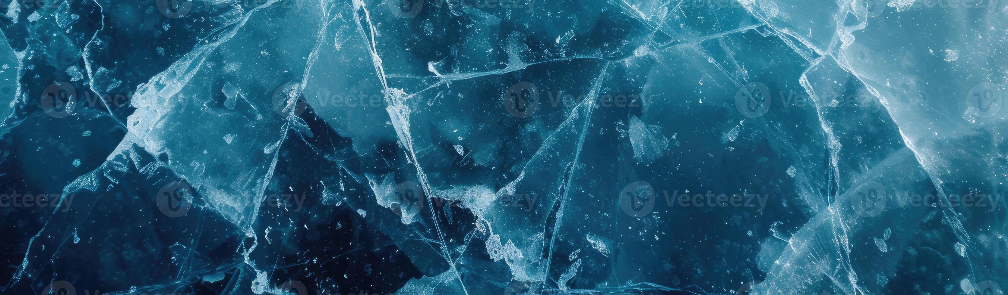 ai generado resumen hielo antecedentes. azul antecedentes con grietas en el hielo superficie idea. generativo ai foto