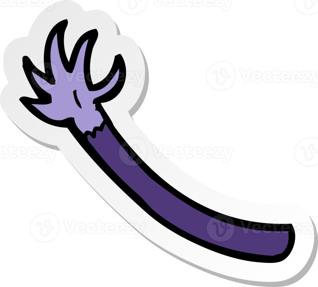 sticker of a cartoon halloween vampire arm png