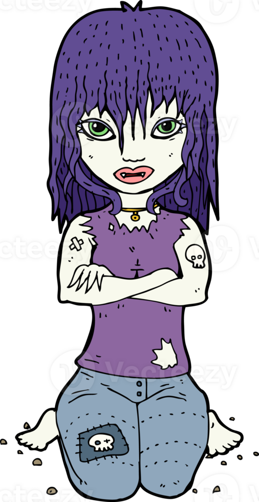 cartoon vampire girl png