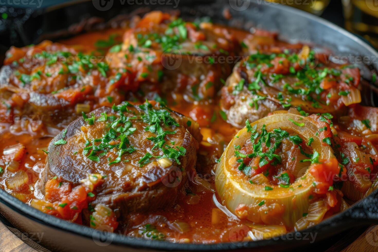 ai generado oferta y sabroso, osso buco - un clásico italiano plato. generativo ai foto