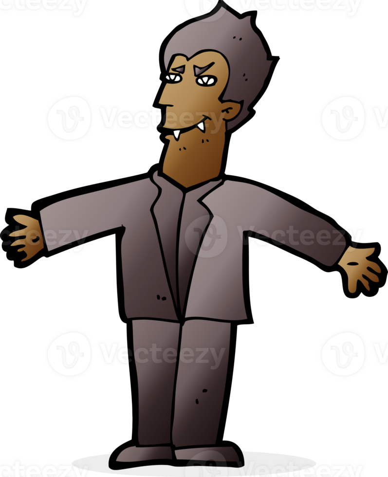 cartoon vampire man with open arms png