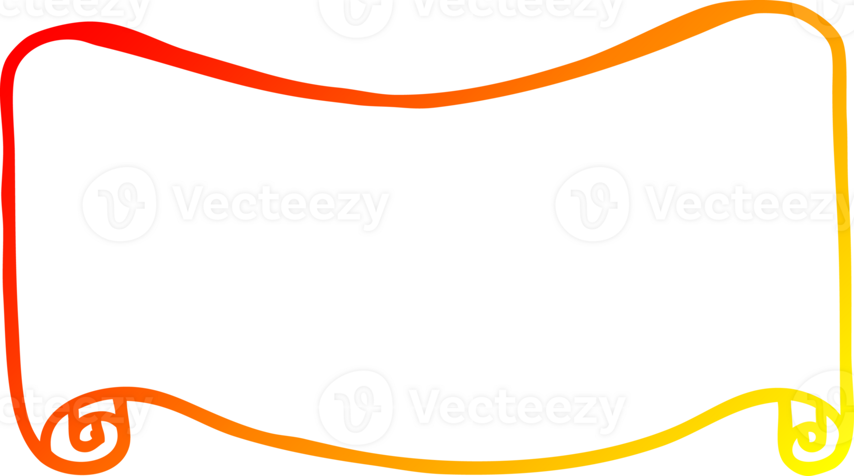 warm gradient line drawing of a cartoon banner png