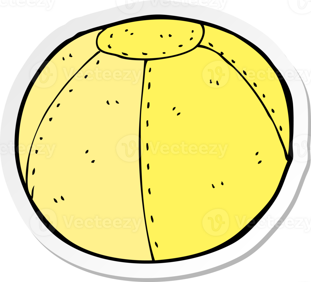 sticker of a cartoon stitched football png