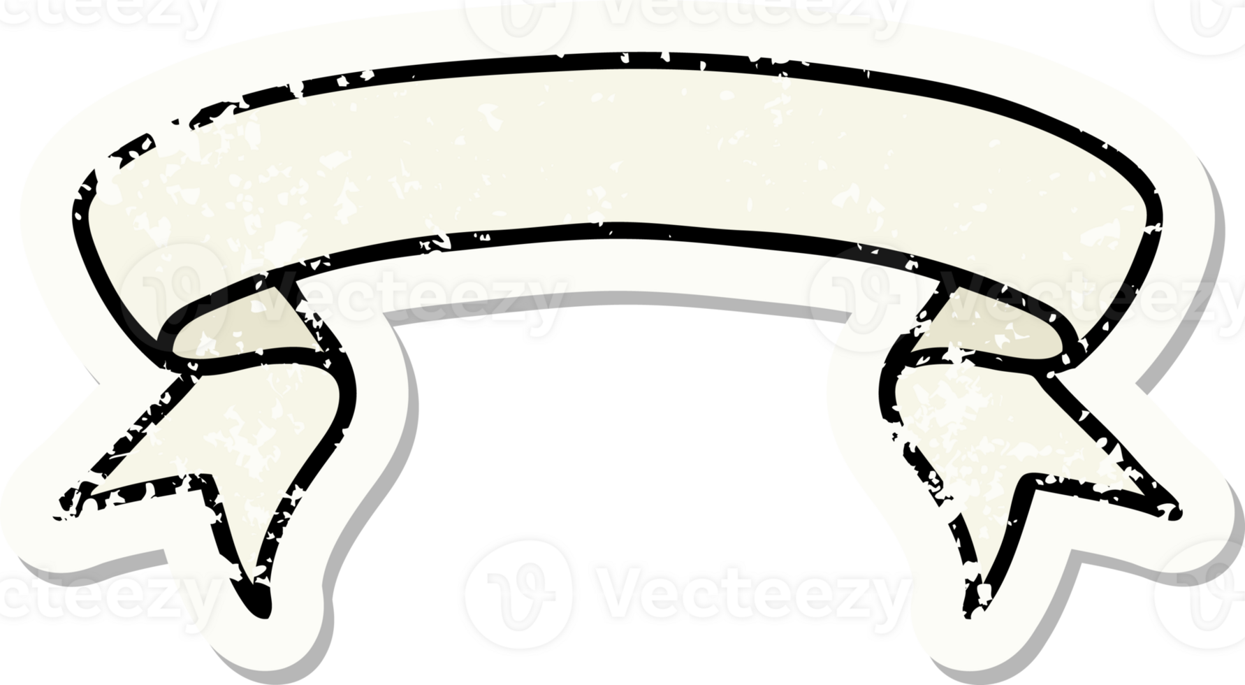 distressed sticker tattoo in traditional style of a banner png