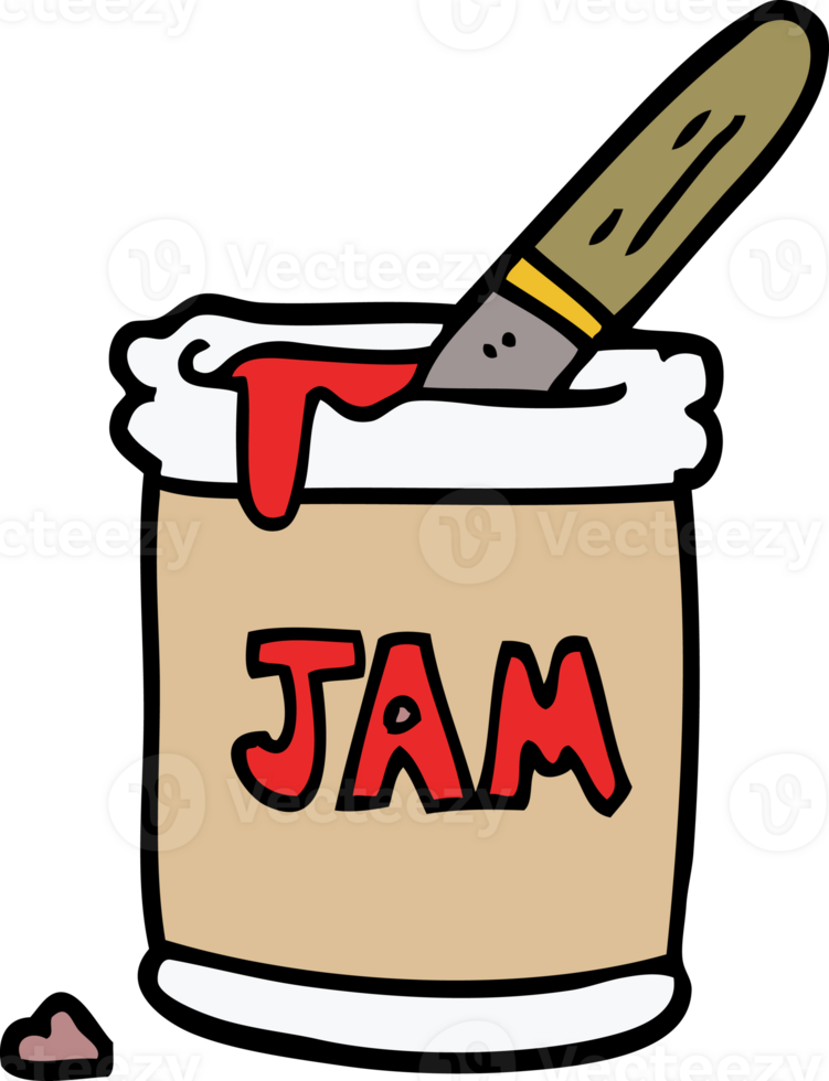 cartoon doodle jam jar png