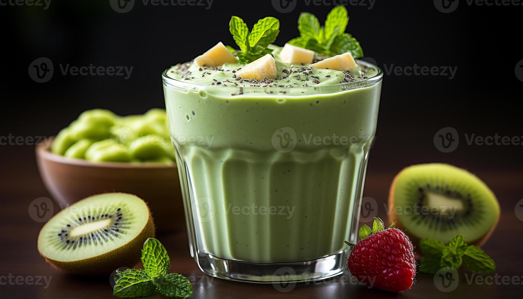 Fresh fruit cocktail, a healthy and refreshing snack generated by AI photo