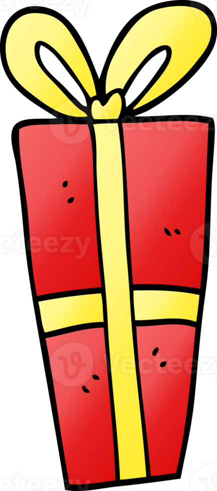 cartoon doodle christmas present png