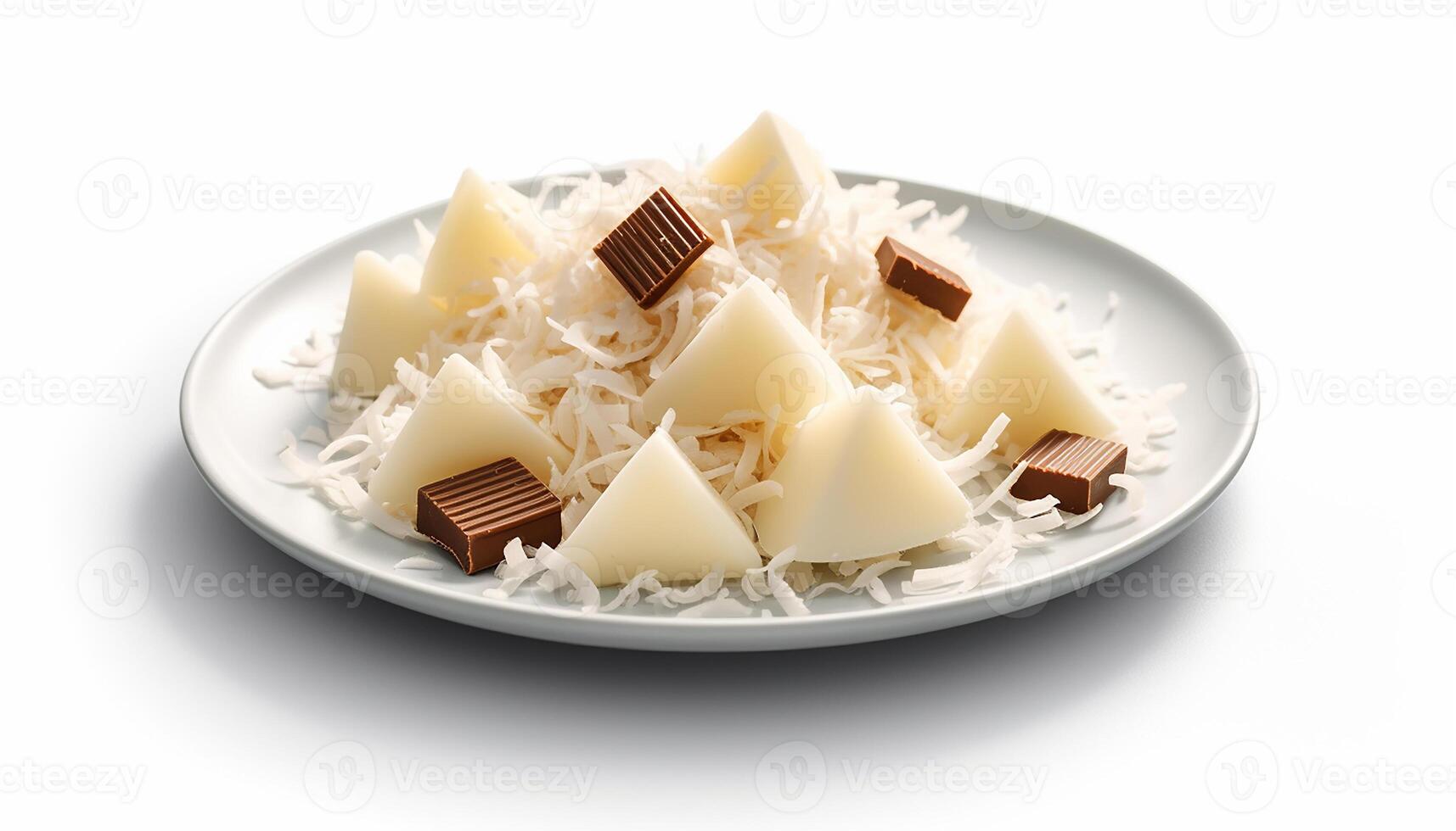 AI generated Gourmet cheese plate fresh, healthy, and delicious dairy delicatessen generated by AI photo