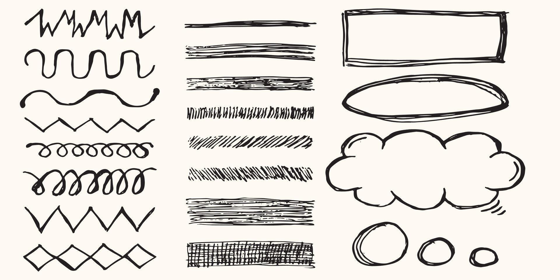 Elements for notetaking, highlighting, and underlining in Hand drawn