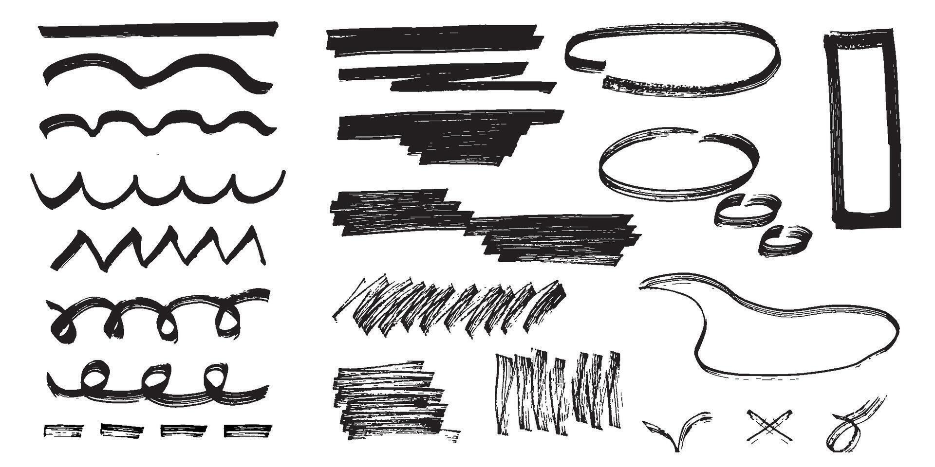 Elements for notetaking, highlighting, and underlining in Hand drawn